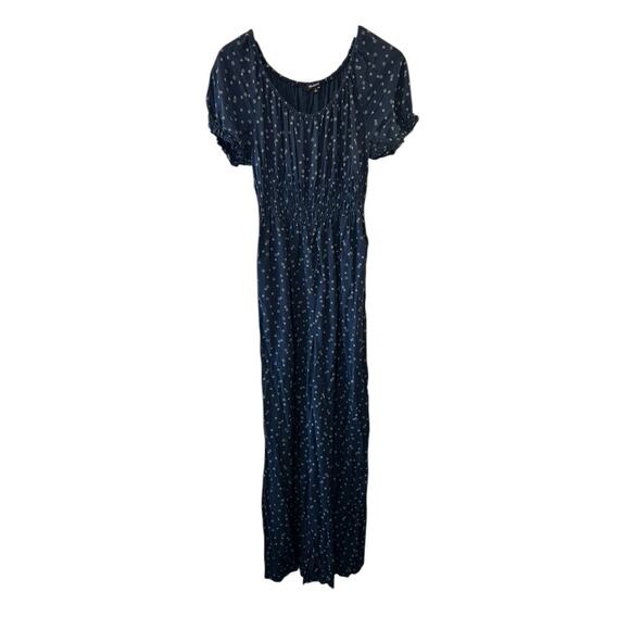 Madewell Navy Blue Ditsy Floral Sophia Jumpsuit Women's Size Medium - Picture 1 of 8
